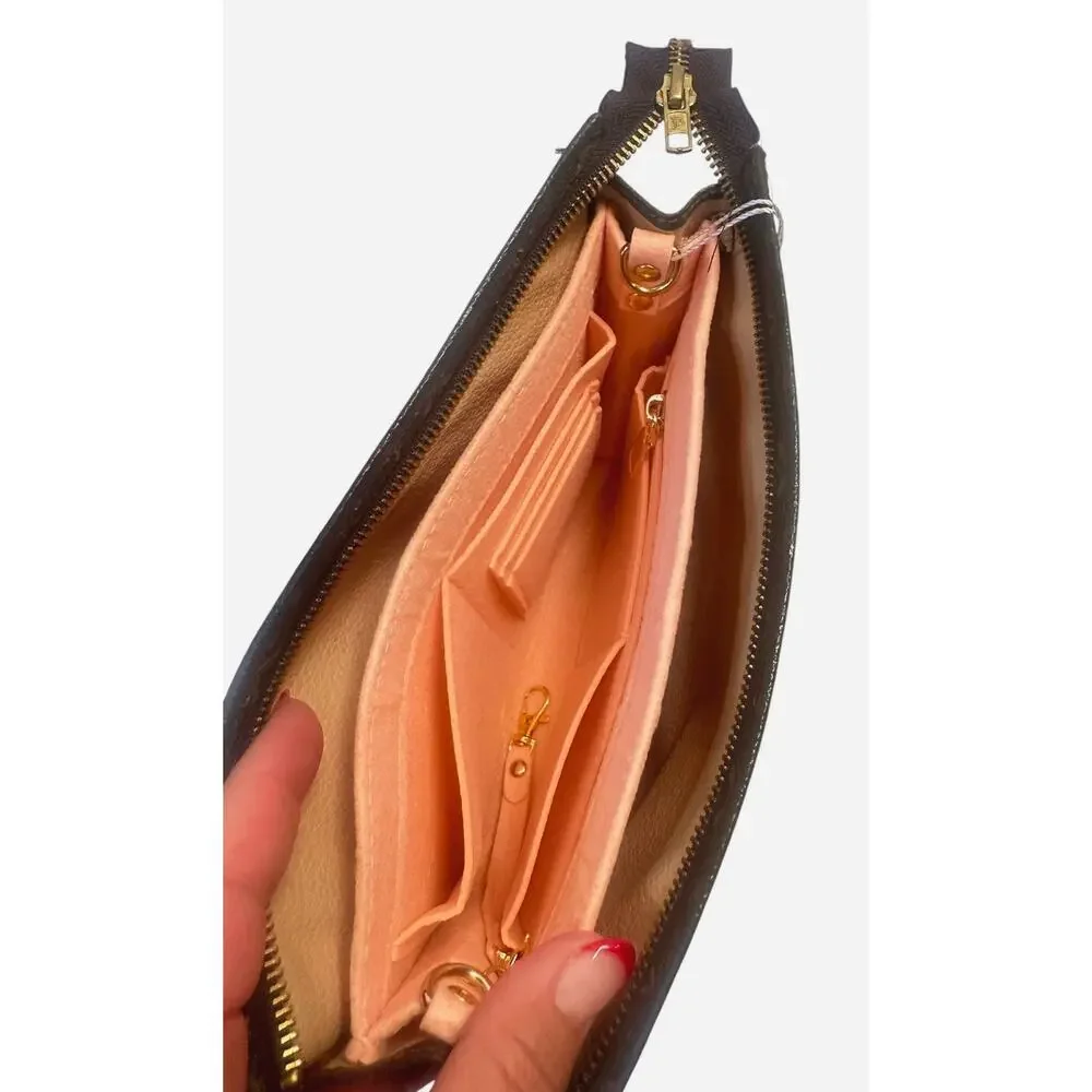 Louis Vuitton Monogram Trousse Toiletry 26 Crossbody Clutch Insert/gold chain